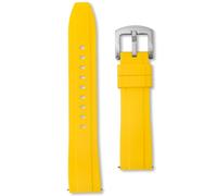 22mm Yellow FKM Rubber Dive Watch Strap | Quick Release Pins