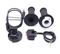 22mm7/8Inch Twist Throttle Accelerator Handle Grips, Fits 50cc, 90cc 110cc 125cc 140cc 150cc 200cc 250cc 4-stroke Dirt Bike Mini Bike(Handle Grip + Cable + Throttle Clamp + Flameout Switch) 1 Set