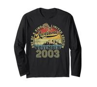 22nd Bday Gifts for Men November 2003 22 Year Old Long Sleeve T-Shirt