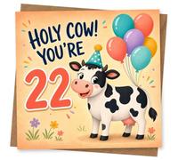 22nd Birthday Card for Her, Funny Balloons Party Design