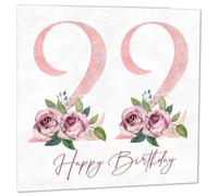 22nd Birthday Card for Women - Floral 22nd Birthday Cards for 22 year old woman Twenty Two, Twenty Second Ladies Mum Sister Aunt Niece Daughter