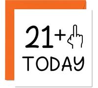 22nd Birthday Card Funny for Women - Novelty Middle Finger - Rude Birthday Cards for Men, 145mm Greeting Cards, Joke Banter Cards Daughter Step Son Sister Brother Auntie Uncle