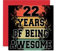 22nd Birthday Cards for Women and Men, Being Awesome