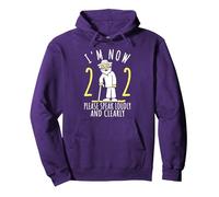 22nd Birthday For Him, Men | I'm Now 22 Years Old, Cool BDay Pullover Hoodie, Adult Unisex, Purple, XX-Large