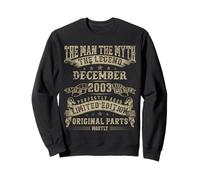 22nd Birthday Gifts For Men Mythology Of December 2003 Sweatshirt