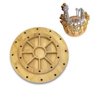 22pc Bamboo Holder for Tuning Forks Sound Healing - 22pc Organizer | Sound Healing Accessories | Tuning Fork Storage | Biofield Harmonization | 22 Capacity