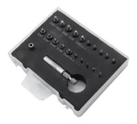 22pc Screw Extractor Kit with Quick Release Rod for For stripped Bolt Recovery in Security Grilles Lock Hardware and Panel Installations (A)