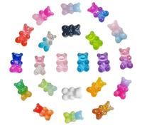 22Pcs Bear Charms for Clogs Bubble Slides Sandals, Cute Gummy Resin Decoration for Crocs, Shoe Charms Accessories