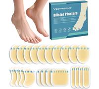22Pcs Blister Plasters for Feet Waterproof Hydrocolloid Plasters Invisible Blister Cushions for Heel, Toe, Guard Skin for Feet Heel Prevent Friction