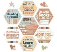 22Pcs Boho Reading Posters Reading Bulletin Board for Classroom Boho Rainbow Read Poster Motivational Elementary Educational Reading Corner Poster for Classroom Library School Home Display Wall Decor