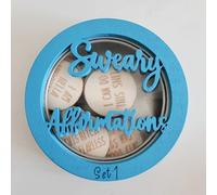 22pcs/Box Mini Sweary Affirmation Discs - Sweary Affirmation Cards, Positive Affirmations Cards, Mini Sweary Motivational Statement Unique Funny Gifts For Family, Friends, Colleagues