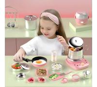 22Pcs Children's Cooking Mini Kitchen Toys,Kid Cooking Sets Real Mini Kitchen,Food-Grade Stainless Steel Kids C-ooking Sets,Food Making for Beginner Children 8-12 Boys Girls CookingEducational Toys