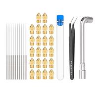 22pcs Ender 3 Nozzles Cleaning Needles + Tweezer kit for MK8 Ender 3 V2 Pro Ender 5 Plus CR10 3D Printer