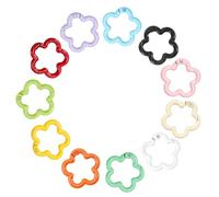 22Pcs Flower Keychain Set, Cute Carabiner Clips with Carabiner Design | Durable Alloy Star/Flower Carabiner, Colorful Spring Keychain for DIY Crafts, Mini Key Chain Clip for Sewing Jewelry