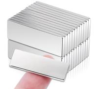 22pcs Fridge Magnets, 30x10x2mm Super Strong Neodymium Bar Magnets, Muti-Use Small Magnet Magnetic Strips for Whiteboard, Flat Magnet s Strips for Crafts, Refrigerator, DIY, Notice Board