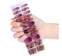 22pcs Gel Nails Stickers with 22 Styles Flexible Nails Art Set for Parties Work Safe and Gentle on Long Time Shining Multiple Styles