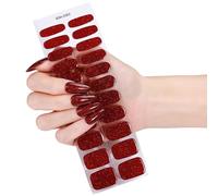 22pcs Gel Nails Stickers with 22 Styles Flexible Nails Art Set for Parties Work Safe and Gentle on Long Time Shining Long Lasting Gel