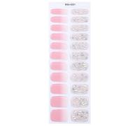 22Pcs Gel Nails Strips Gel Nails Stickers Without UV Curing Necessary Art Easy Application For Professional Look Nail Strips For Beginners