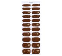 22Pcs Gel Nails Strips Stickers Without UV Curing Necessary Art Easy Application for Professional Look Strips