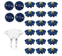 22pcs Golf Cricket Shoe Spike Replacement Set with Cleats Wrench Universal Fit for Footjoy Astro Turf Most Sneakers Sports Shoes (Blue)