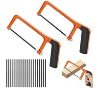 22PCS Hacksaw Set, Junior Hacksaw x2, Hacksaw Blades x20, Hand Saw for Wood, Small saws, Aluminium Alloy Saw Frame, Suitable for Wood Cutting, Craft Making, and DIY Projects.