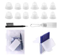 22pcs Hearing Amplifier Accessories Kit, Including 6 Sizes Silicone Earplugs Wax Guards Filters Cleaning Brush with Screwdriver & Portable Box Compatible with Audien