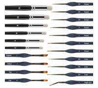 22PCS Model Paint Brushes Miniatures Painting Set Miniature Paint Brushes for Acrylic Painting, Drybrush Set & Modelling Paint brushes for Models & Fine Art - The for Artists