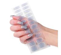 22Pcs/pack Nail Wraps Women Nail Polish Strips Multi-Colors Adhesive Fingernail Stickers Acrylic Strips Adhesive Wraps Gel Stickers Full Gel Polish Decals Film
