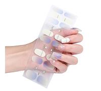 22Pcs/pack Nail Wraps Women Nail Polish Strips Multi-Colors Adhesive Fingernail Stickers Acrylic Strips Polish Film Gel Stickers Full Wraps Adhesive Gel Decals