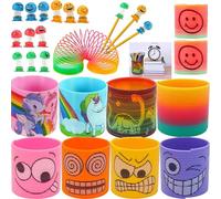 22Pcs Party Bag Fillers Toy Set, Magic Spring Toys & Pencil Toppers for Kids 3+, Fidget Coil, Stocking Stuffers, Educational Sensory Toy, Stress Relief, Walking Slinky