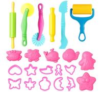22Pcs Playdough Set, Play Dough Tools for Kids, Playdoh Accessories with Rollers, Cutters and Animal Moulds, Playdough for Creative Fine Motor Skills, Arts and Crafts for Children Aged 3-8