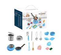 22Pcs Set For Kids,Kids Cooking Mini Toys Set,Real easy Bake Cook Food Beginner Making For Children Set,Real