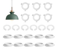 22Pcs Set Lampshade Reducer Ring,Lamp Shade Reducer Ring Lamp Shade Adapter Ring,E27 to E14 Flat 6Pcs E27 to E14 Buckle Type 6Pcs E14 Snap Ring 10Pcs,Replacement Lampshade Adapter Rings White Adapters
