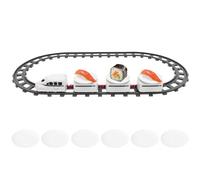 22Pcs/Set Sushi Train Rotating Table Food Train Set with 1 Head, 3 Carriages and More, Battery Powered Electric for Dining Table or Kids Gifts(No Sushi), Toys