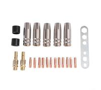 22PCS Welding Nozzles Set for MIG For MAG with 0 9mm Contact Tips and Accessories Kit for AK15 MB15 Welding Torches