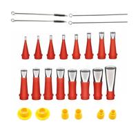 22Pcs ZONADAH Caulking Nozzle Applicator Tool Kit with Base Universal Rubber Tips Stainless Steel Silica Gel Nozzles for Kitchen Bathroom Sink Sealing
