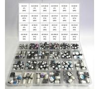 22UF~1000UF 6V-35V 245Pcs 24Value SMD Solid Electrolytic Capacitor Assortment Kit + Box KzHgIdRY
