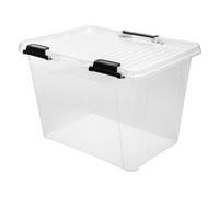 22x Hinge Box 19L 38x28xH27cm Transparent Lid Storage Toy Boxes