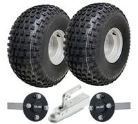 22x11.00-8 Knobby ATV Quad Trailer Kit Wheels ALKO Axles Hitch Capacity 310kgs