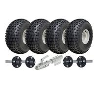 22x11.00-8 Knobby ATV Quad Trailer Kit Wheels ALKO Axles Swivel Hitch Load 620kg