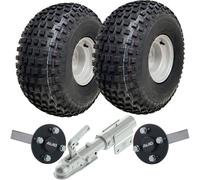 22x11.00-8 Knobby ATV Quad Trailer Kit Wheels Axles Swivel Hitch Max Load 310kgs