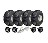 22x11.00-8 Knobby ATV Quad Trailer Kit Wheels Axles Swivel Hitch Max Load 620kgs