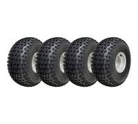 22x11.00-8 Knobby ATV Tyres 4 Stud Rim Trailer Quad Wheels 4 Inch PCD (Set of 4)