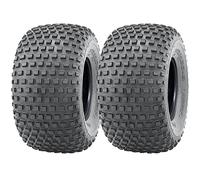 22x11.00-8 Knobby ATV Tyres Quad 4ply Wanda P323 E-Marked Road Legal (Set of 2)