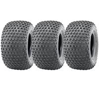 22x11.00-8 Knobby ATV Tyres Quad 4ply Wanda P323 E-Marked Road Legal (Set of 3)
