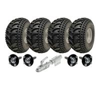 22x11.00-8 Twin Axle ATV Trailer Kit Wheels, Axles & Swivel Hitch Capacity 620kg