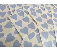 22x20mm Grey Heart Shaped Labels, 90 Self-Adhesive Colour Code Stickers, Sticky Hearts for Craft and Decoration