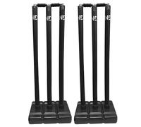 22YardsPro 22YARDPRO Cricket Stumps with Base - Heavy Duty Plastic Cricket Wickets with Bails, Stable Cricket Stump Set for Practice, Training, Backyard & Nets