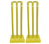 22YardsPro 22YARDPRO Cricket Stumps with Base - Heavy Duty Plastic Cricket Wickets with Bails, Stable Cricket Stump Set for Practice, Training, Backyard & Nets