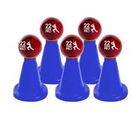 22YardsPro Cricket Accessories Batting Tee Coaching Aid Durable flexi plastic construction - Cricket Training aid suitable for Cricket Coaches & Player (Blue, Pack of 6)